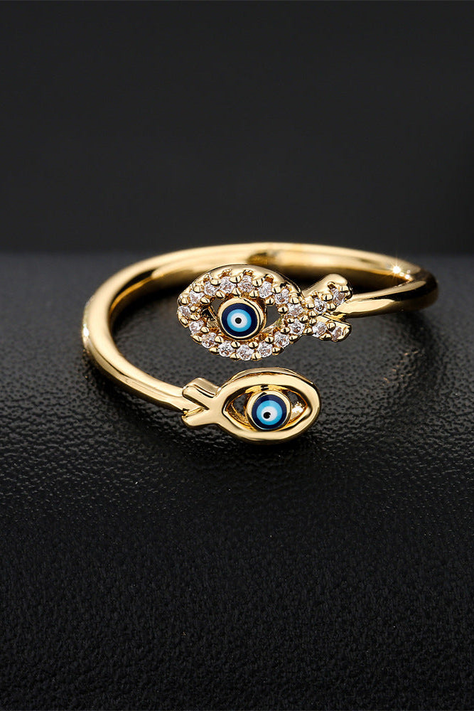 Evil Eye Pisces Ring