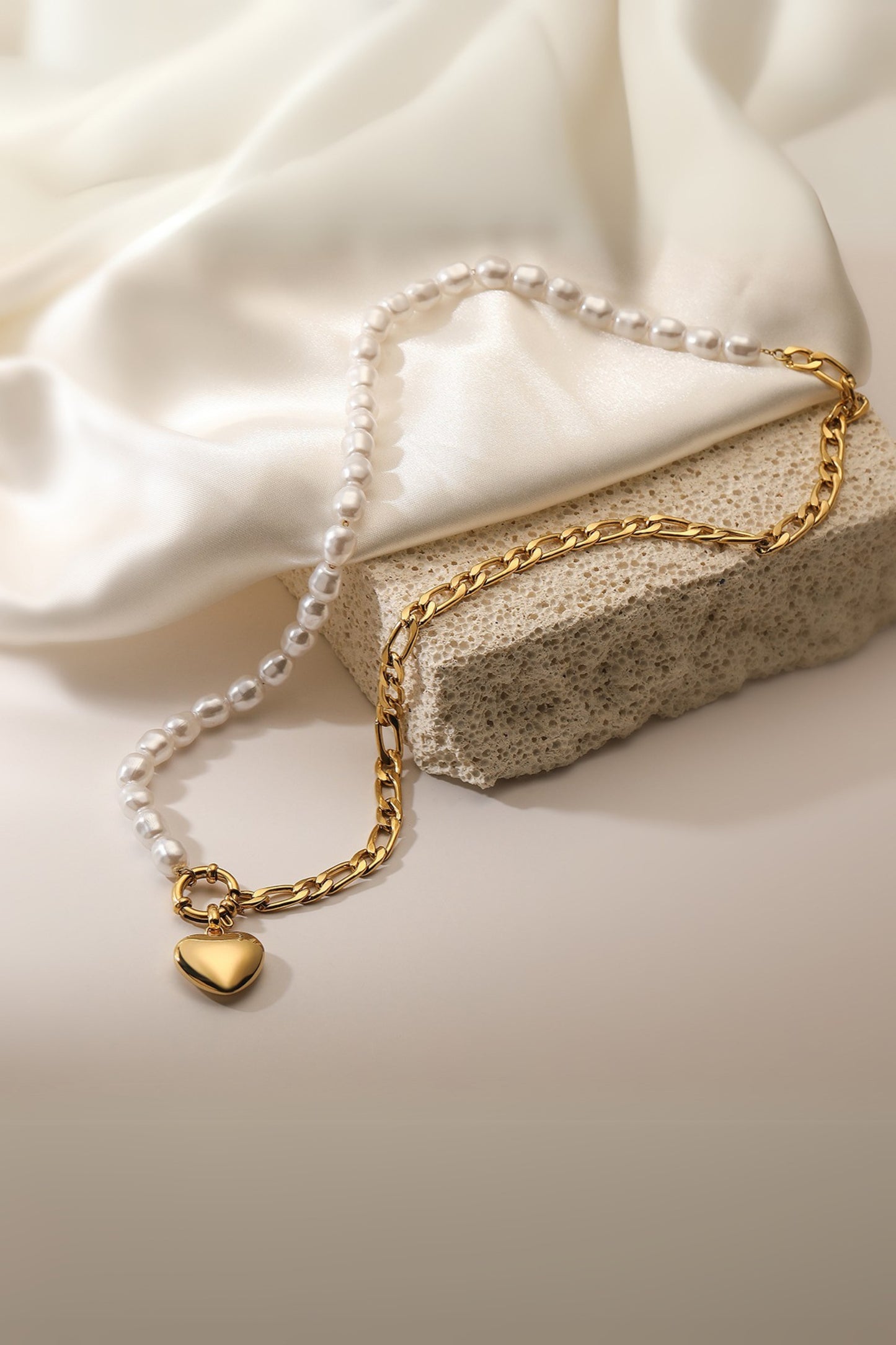 Flat Love Heart Pendant Necklace