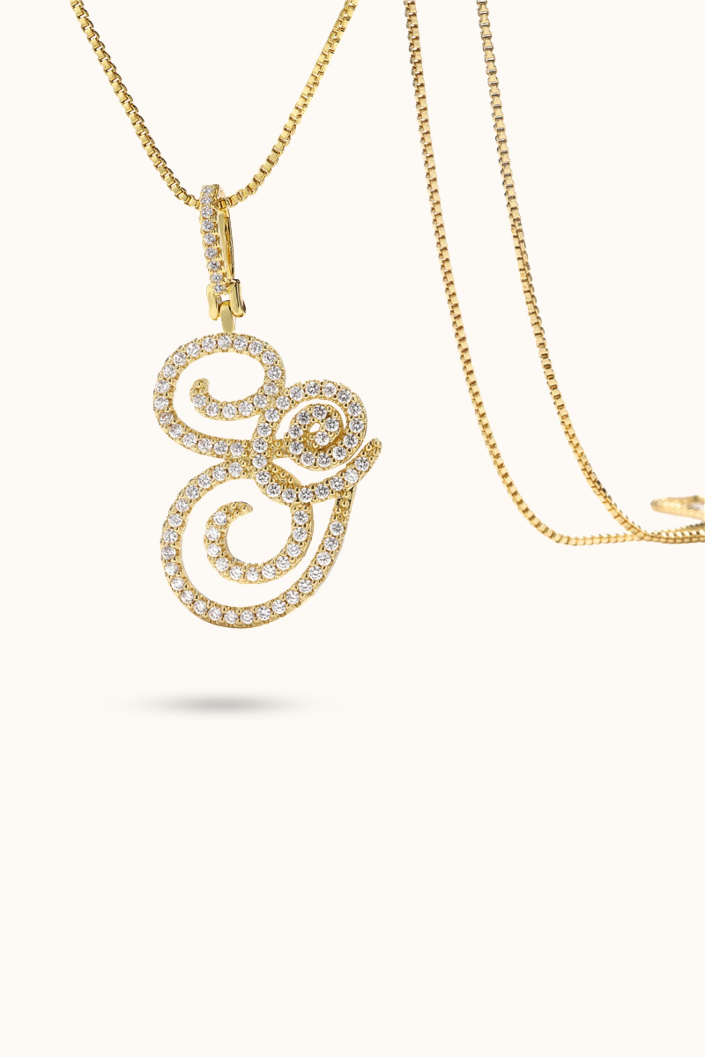 Flower diamond initial name necklace