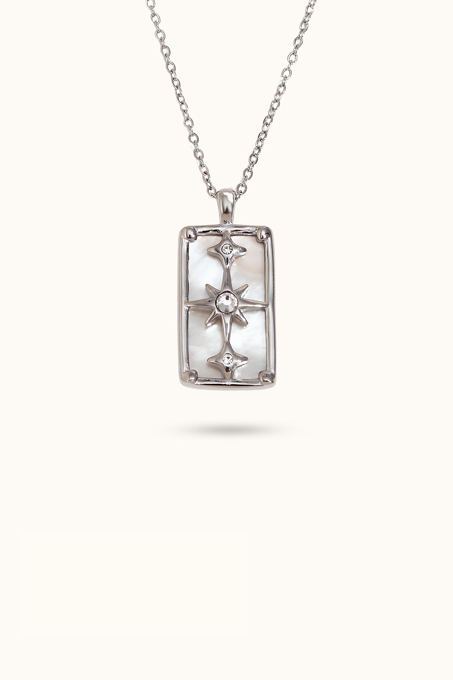 Gold Polar Star Tarot Card Necklace