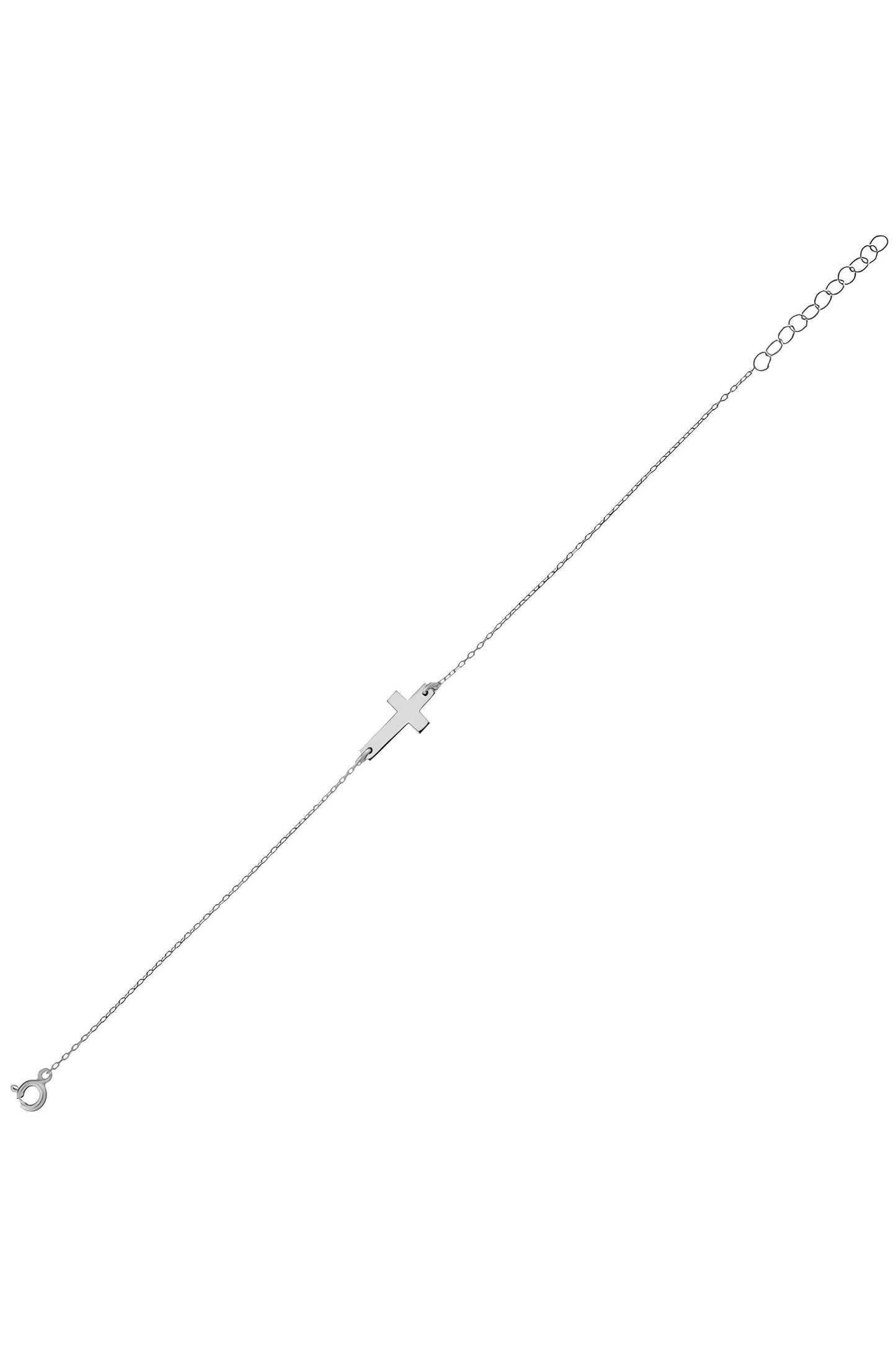 Gold Side Cross Bracelet