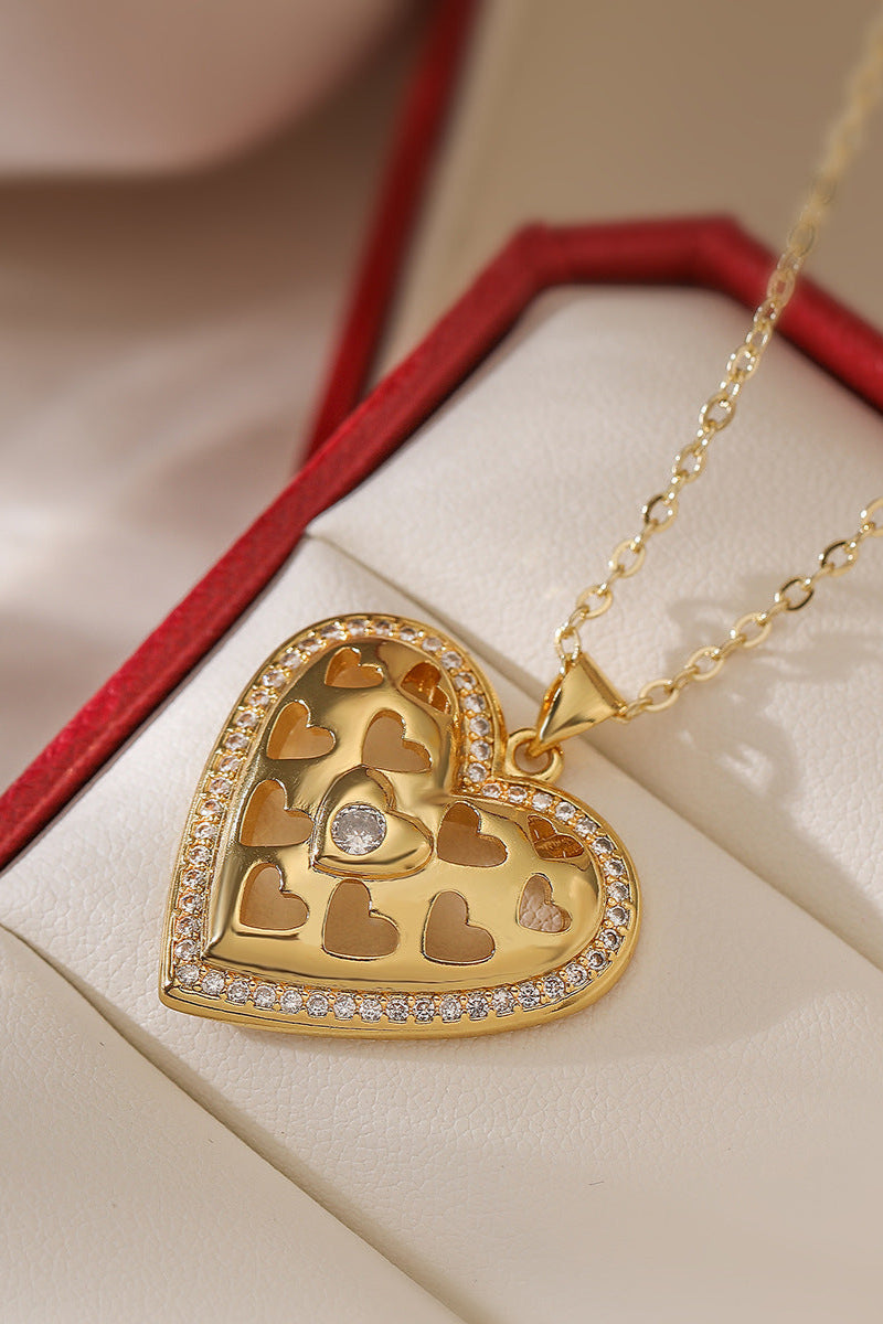 Heart Hollow Pendant Necklace