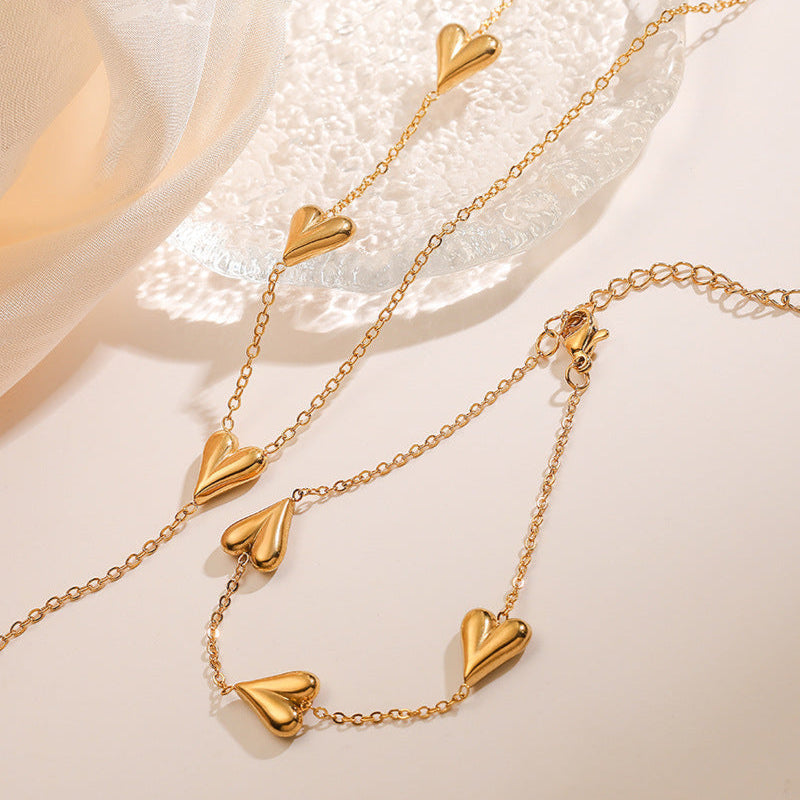 Heart Y Pendant Bracelet