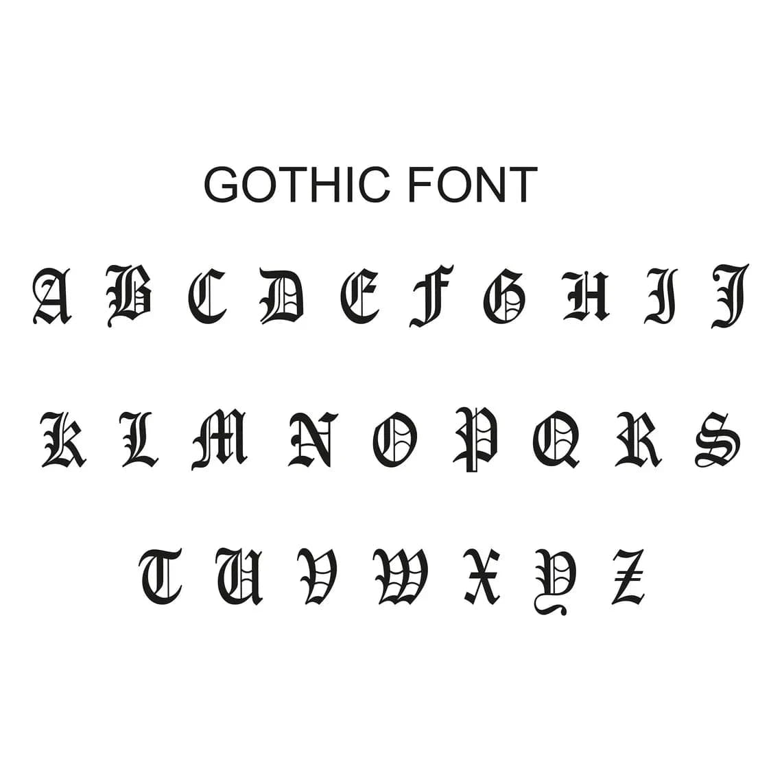 Initial Gothic Name Ring