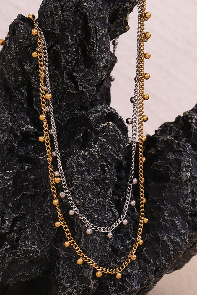 Keshi pearl twisted chain necklace