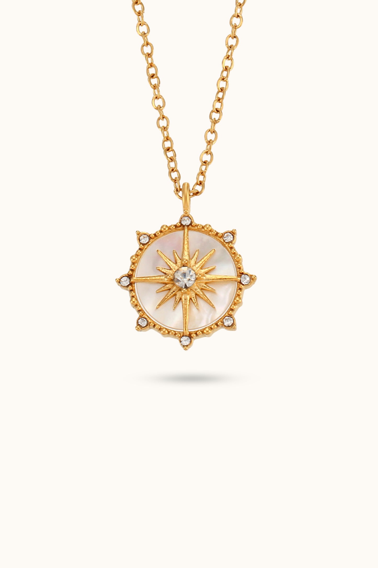 Lucky Wheel Pearl Pendant Necklace