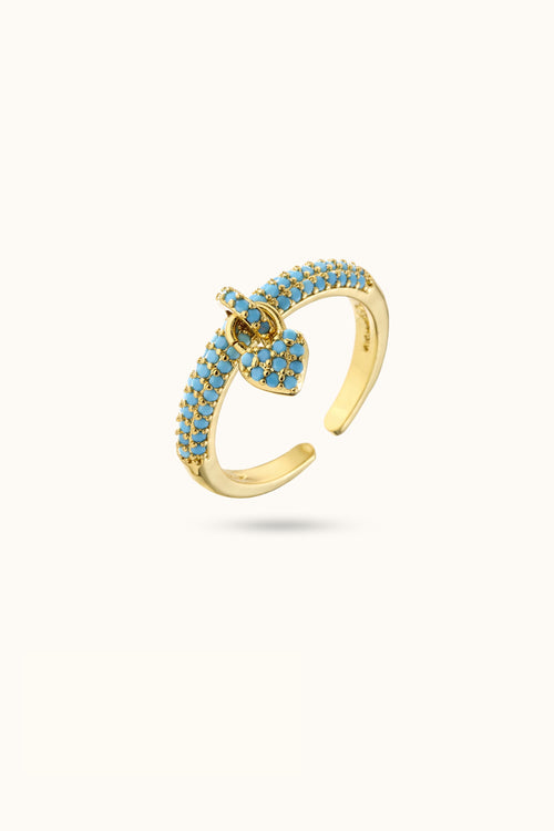 Micro-Paved Diamond Heart Ring
