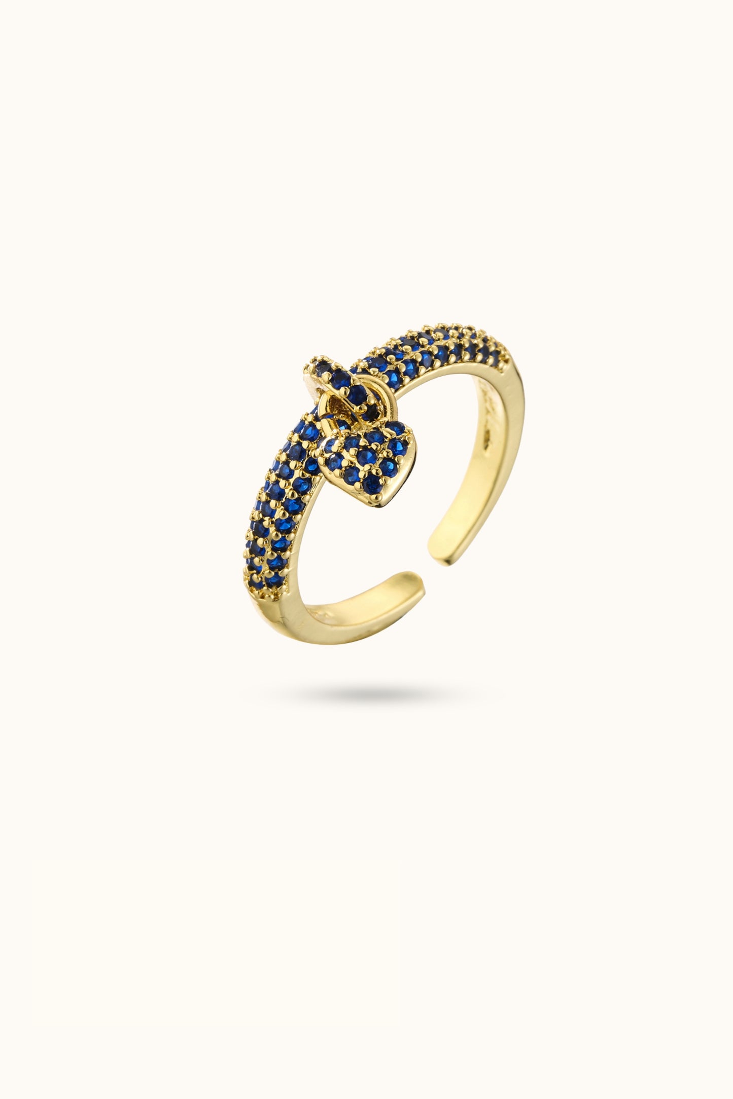 Micro-Paved Diamond Heart Ring