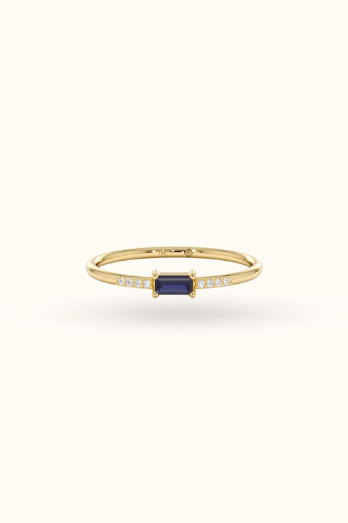Minimalist Sapphire Birthstone Ring