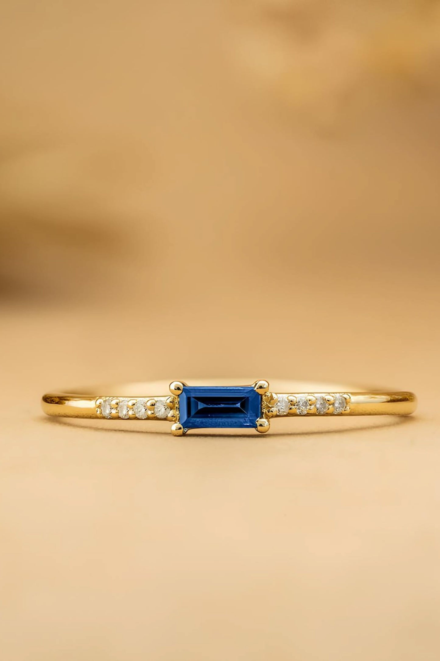 Minimalist Sapphire Birthstone Ring