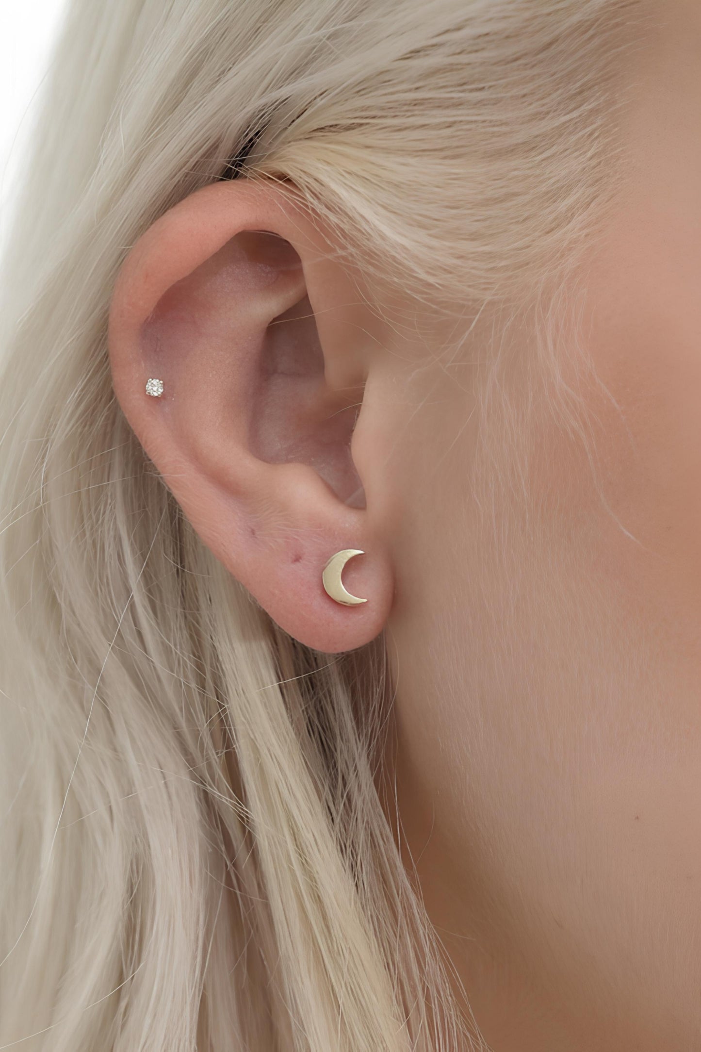 Moon Studs Earring