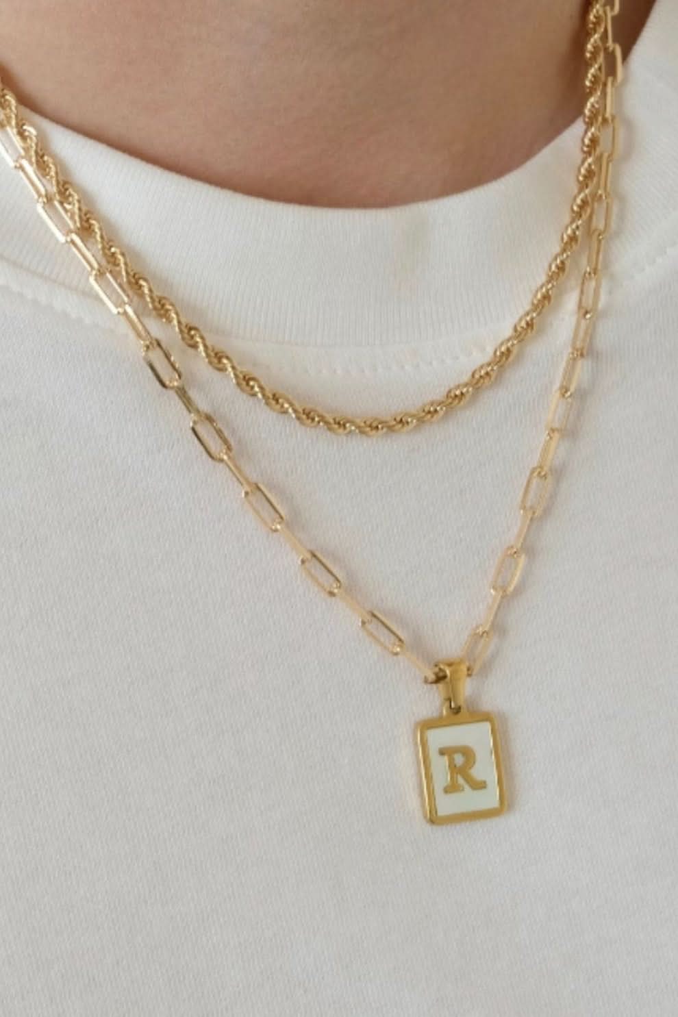 Pearl Initial Necklace