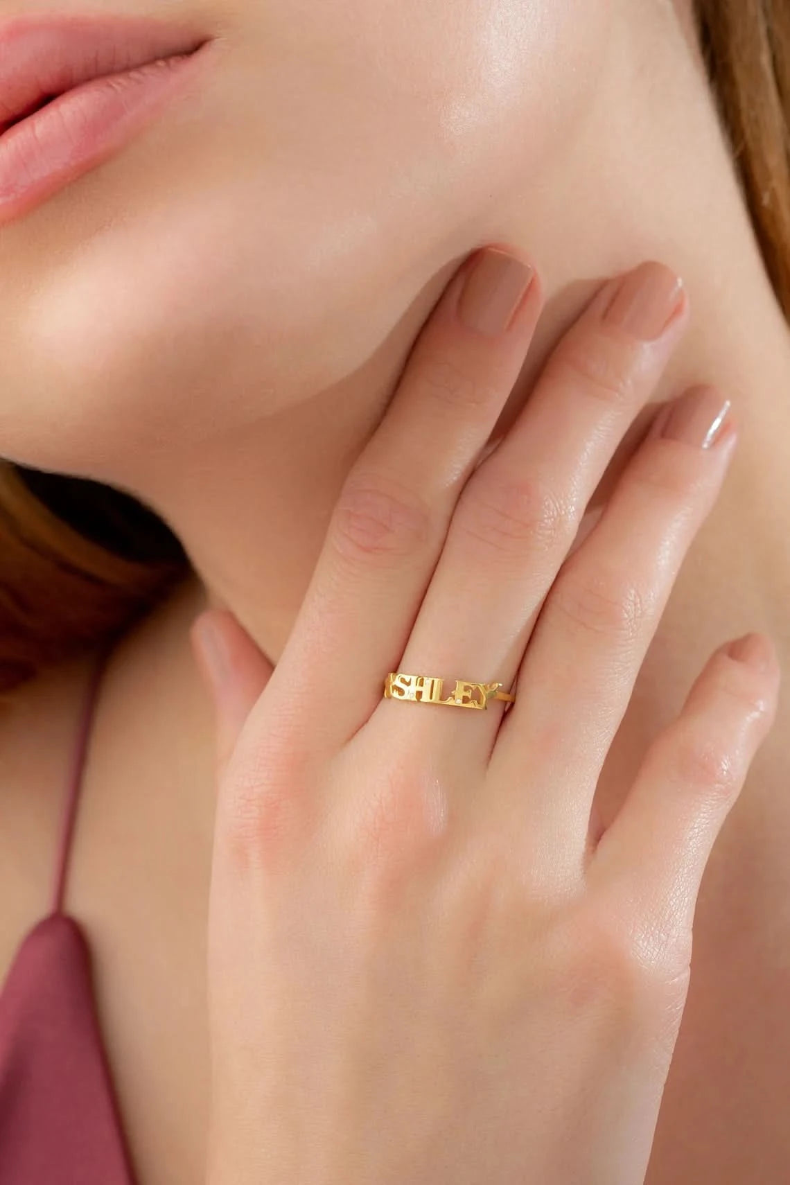 Name Ring With Birthstone