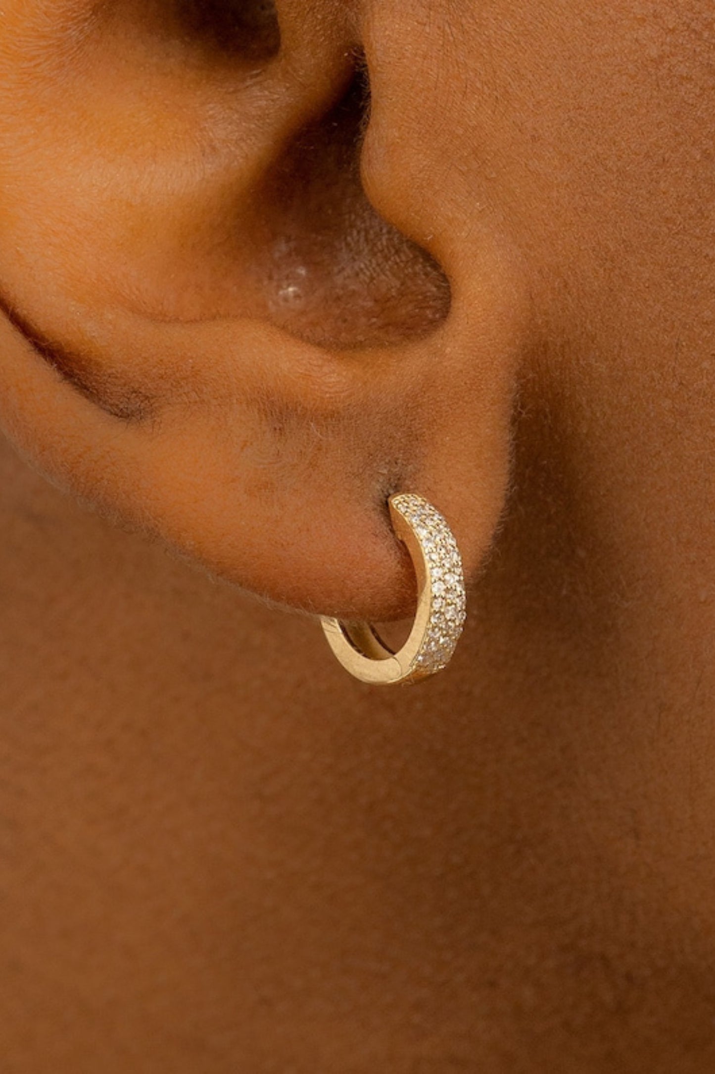 Natural Diamond Hoop Earrings
