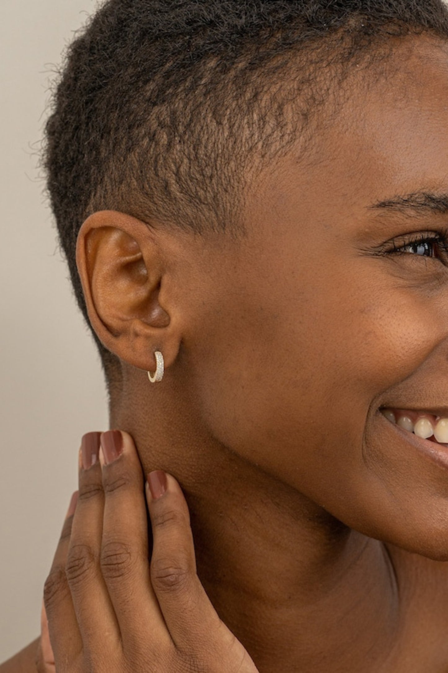 Natural Diamond Hoop Earrings