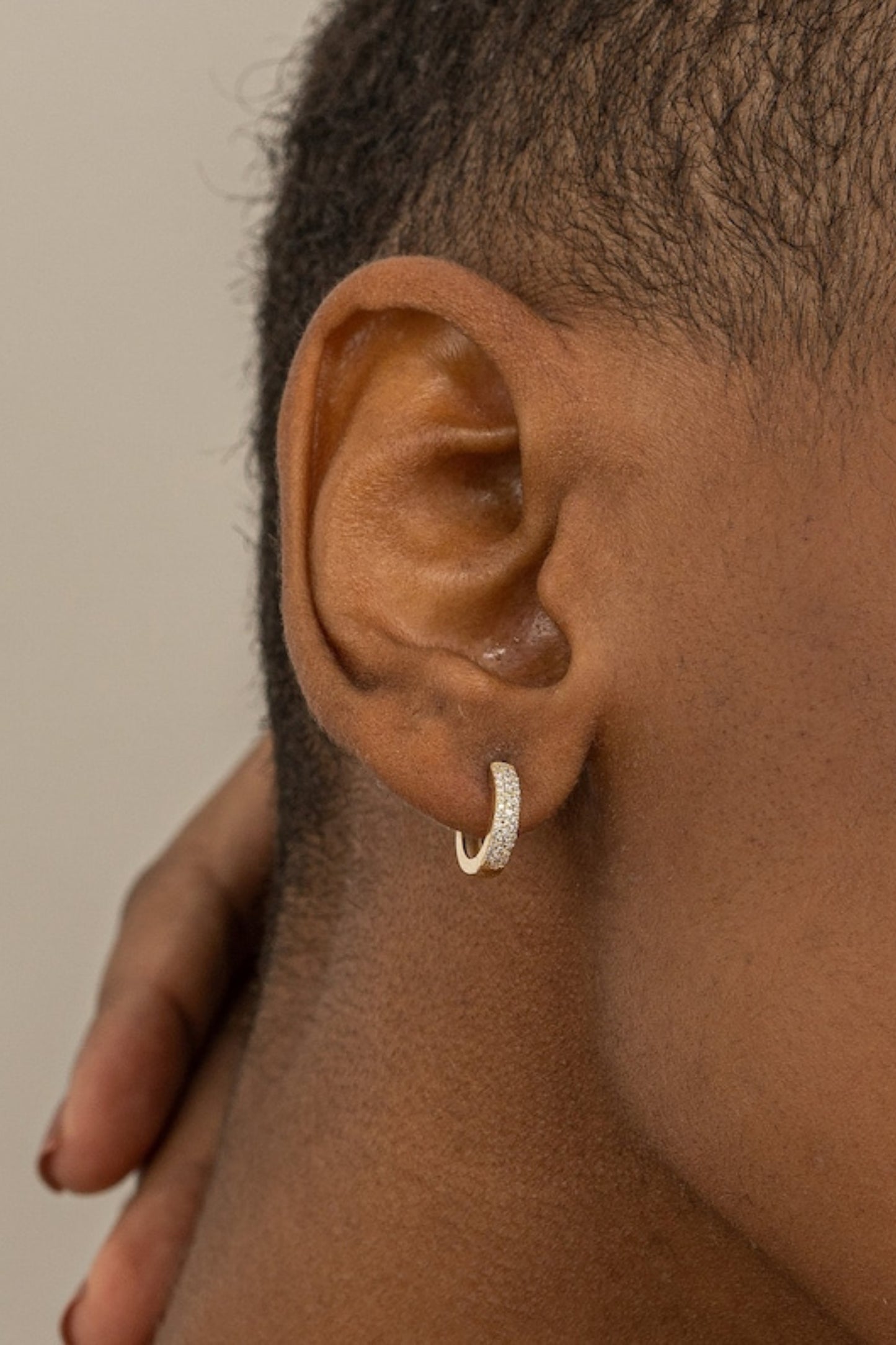 Natural Diamond Hoop Earrings