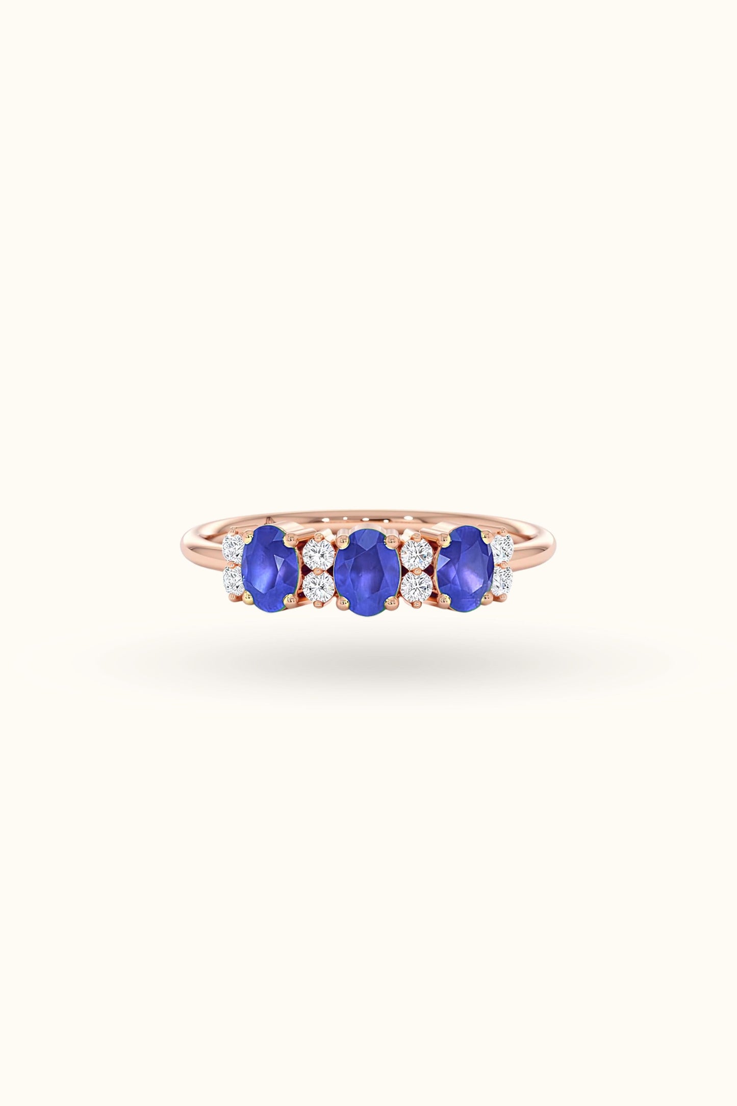 Natural Stone Birthstone Statement Ring