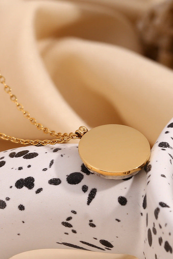 Natural meteorite pendant necklace with sunburst patterns