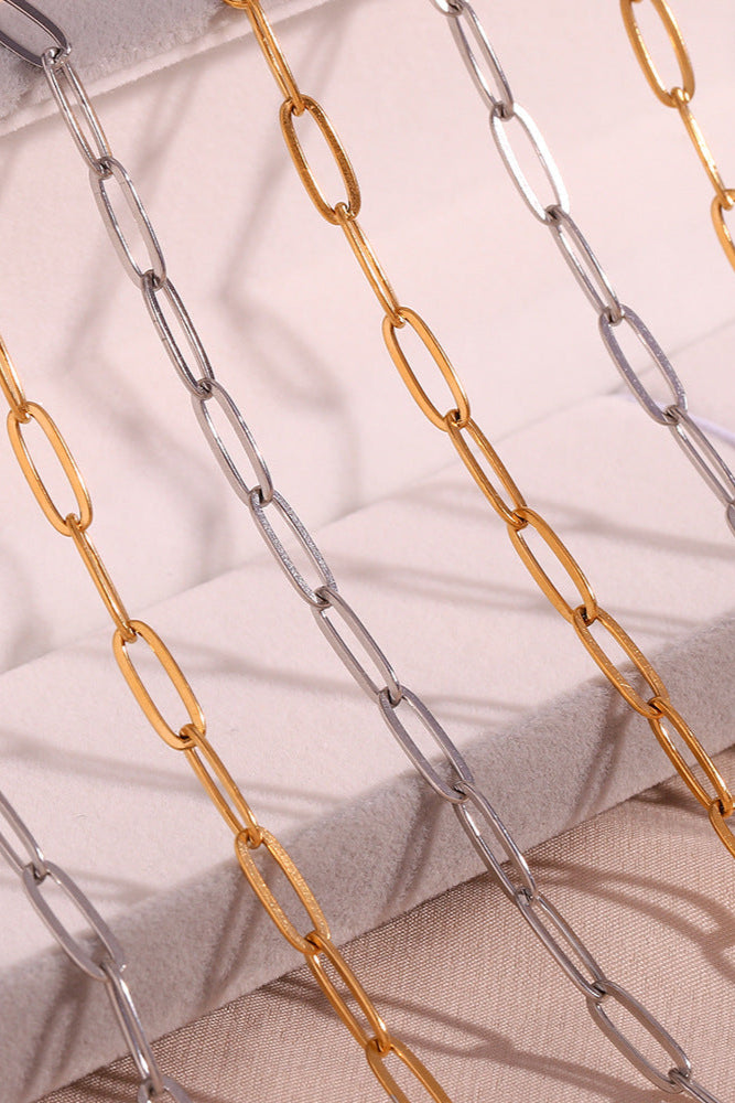 Paperclip buckle Chain necklace