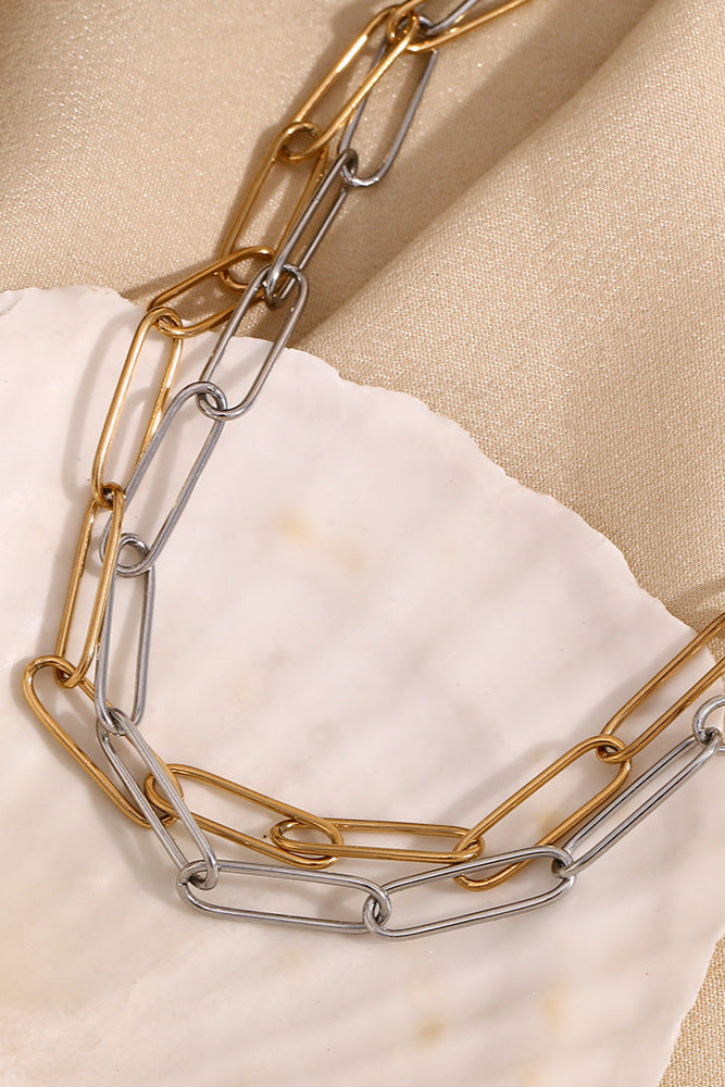 Paperclip buckle Chain necklace