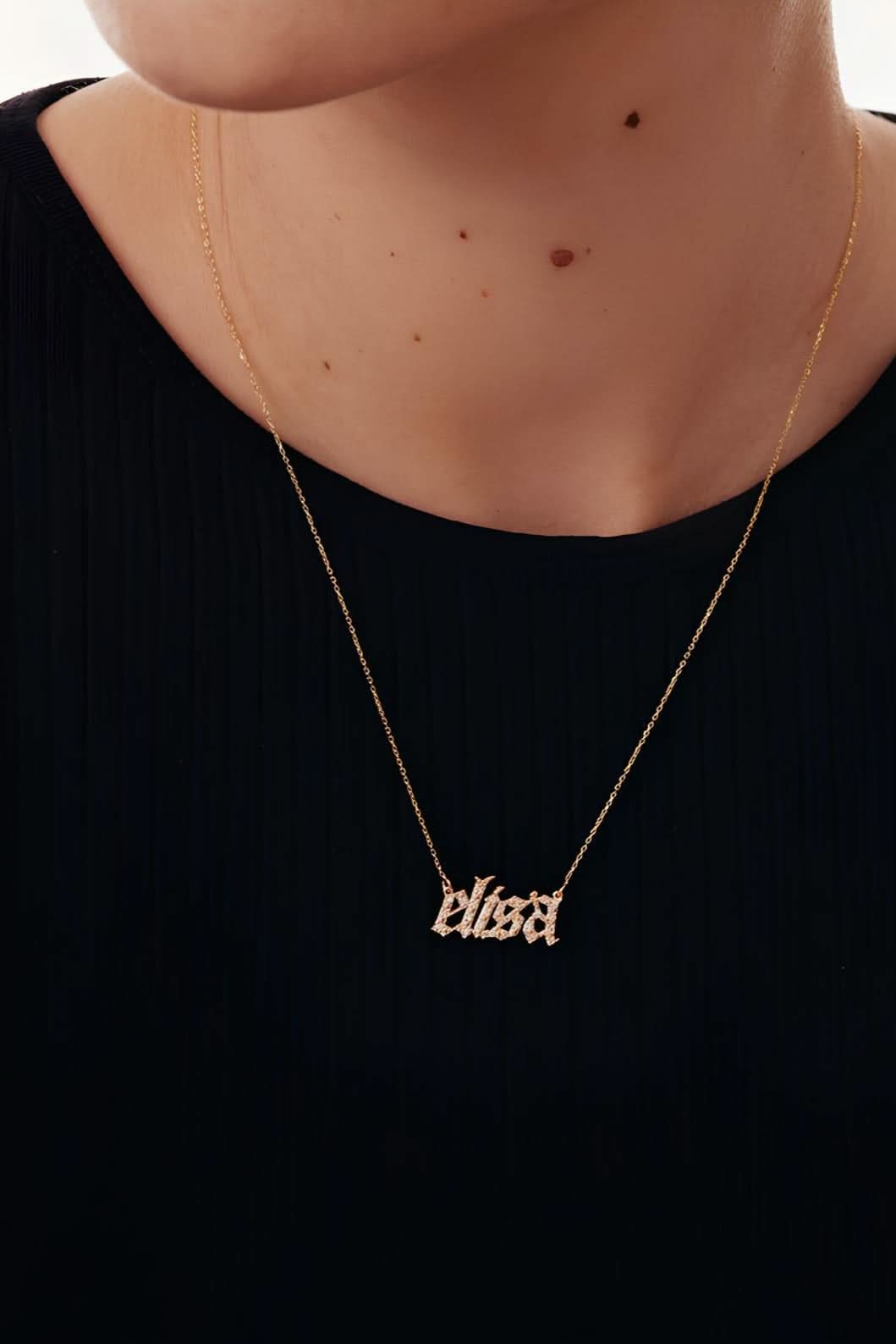 Pave Name Necklace