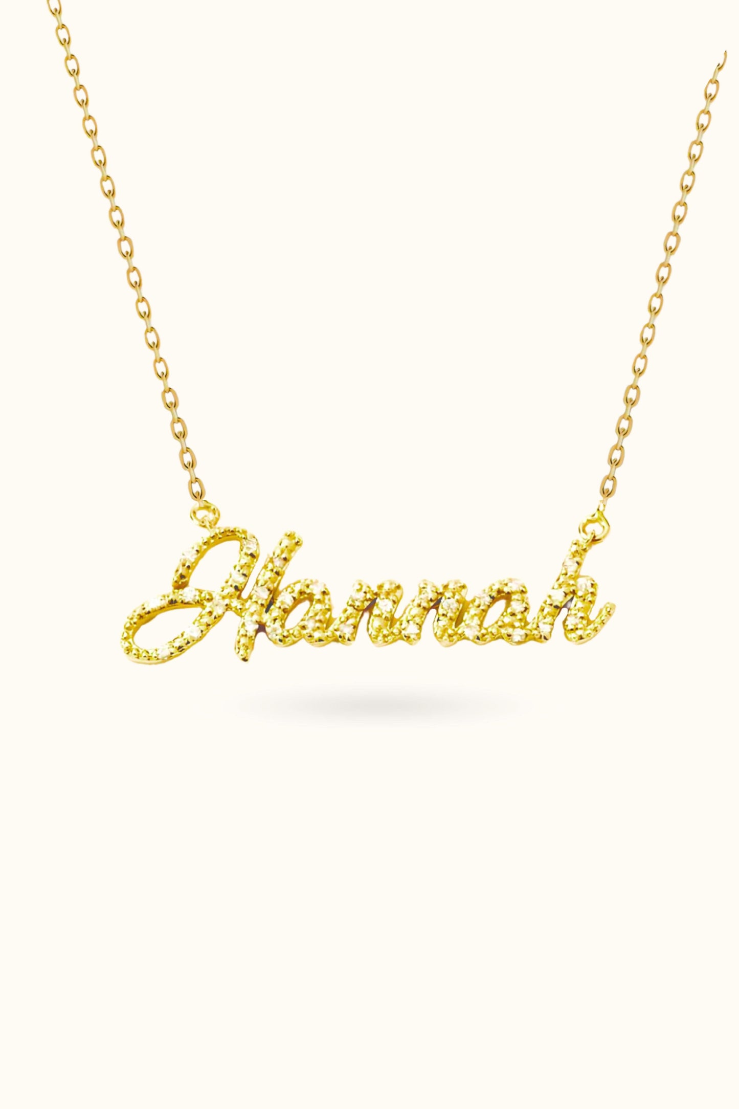 Pave Script Name Necklace