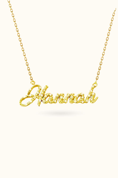Pave Script Name Necklace