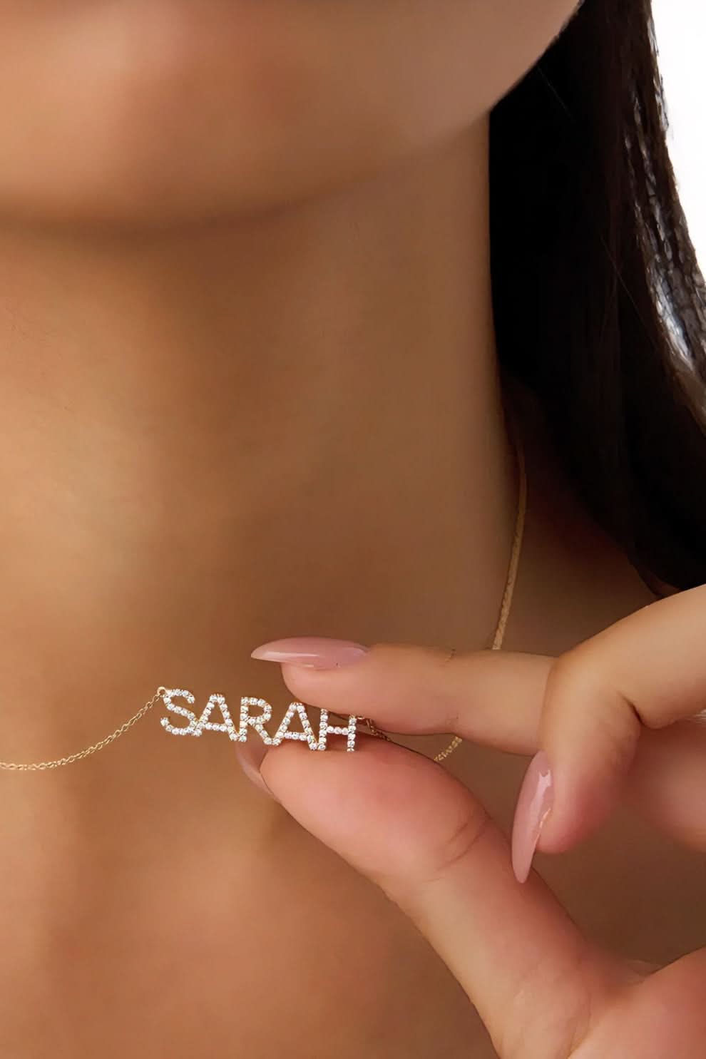 Personalized Diamond Name Necklace