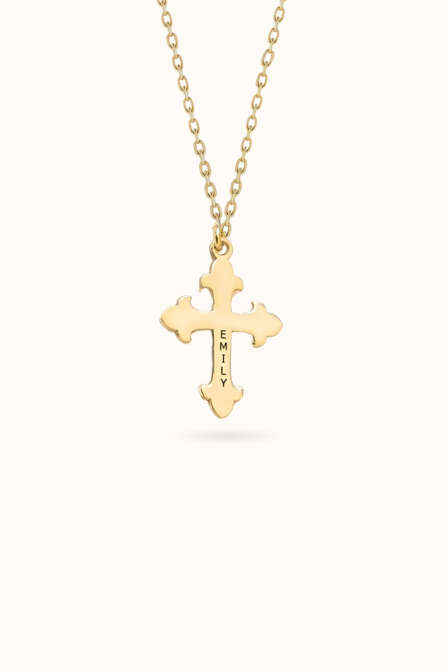 Pope Cross Name Necklace