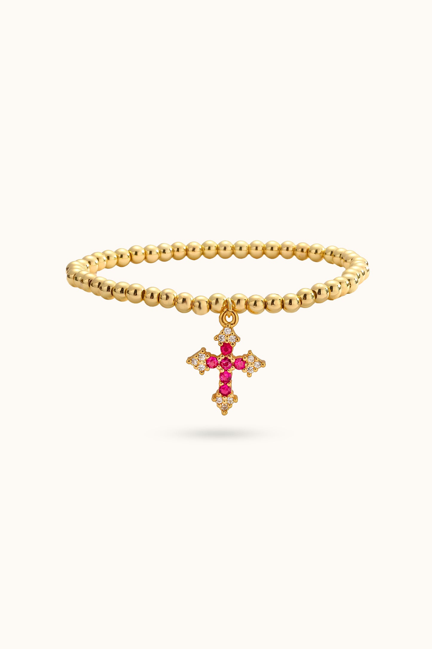 Red Diamond Cross Bracelet