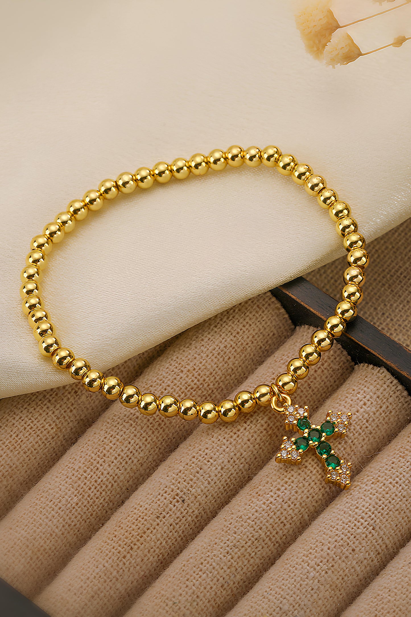 Red Diamond Cross Bracelet
