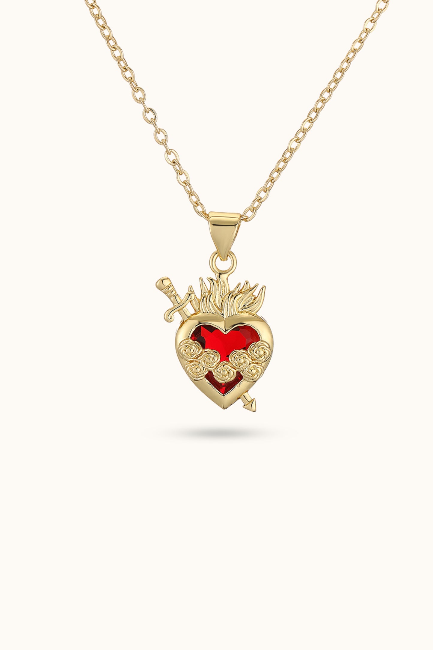 Red Heart Pendant Necklace