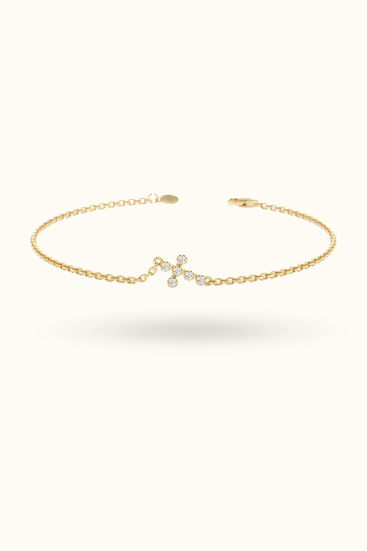 Small Diamond Cross Bracelet