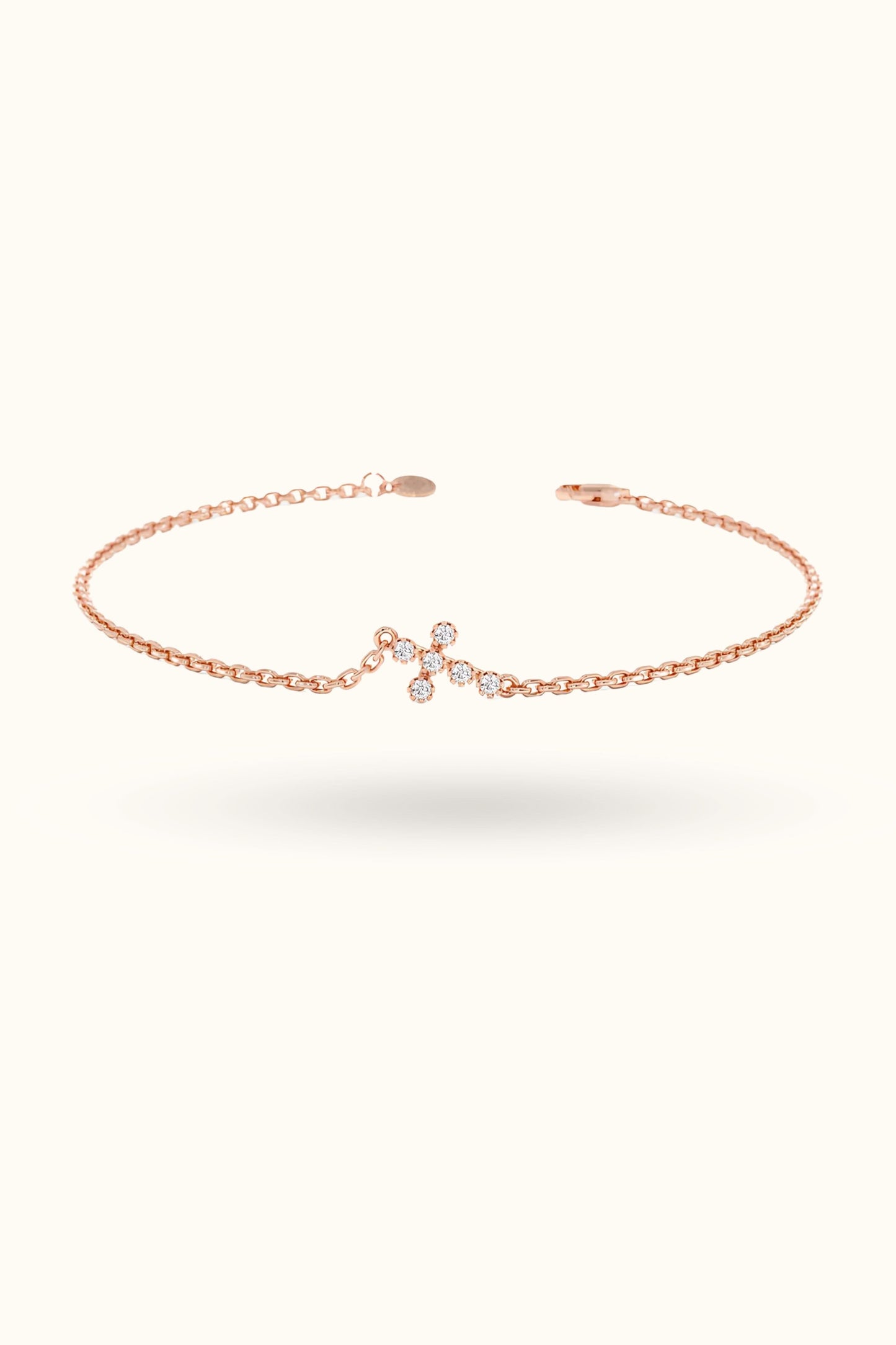 Small Diamond Cross Bracelet