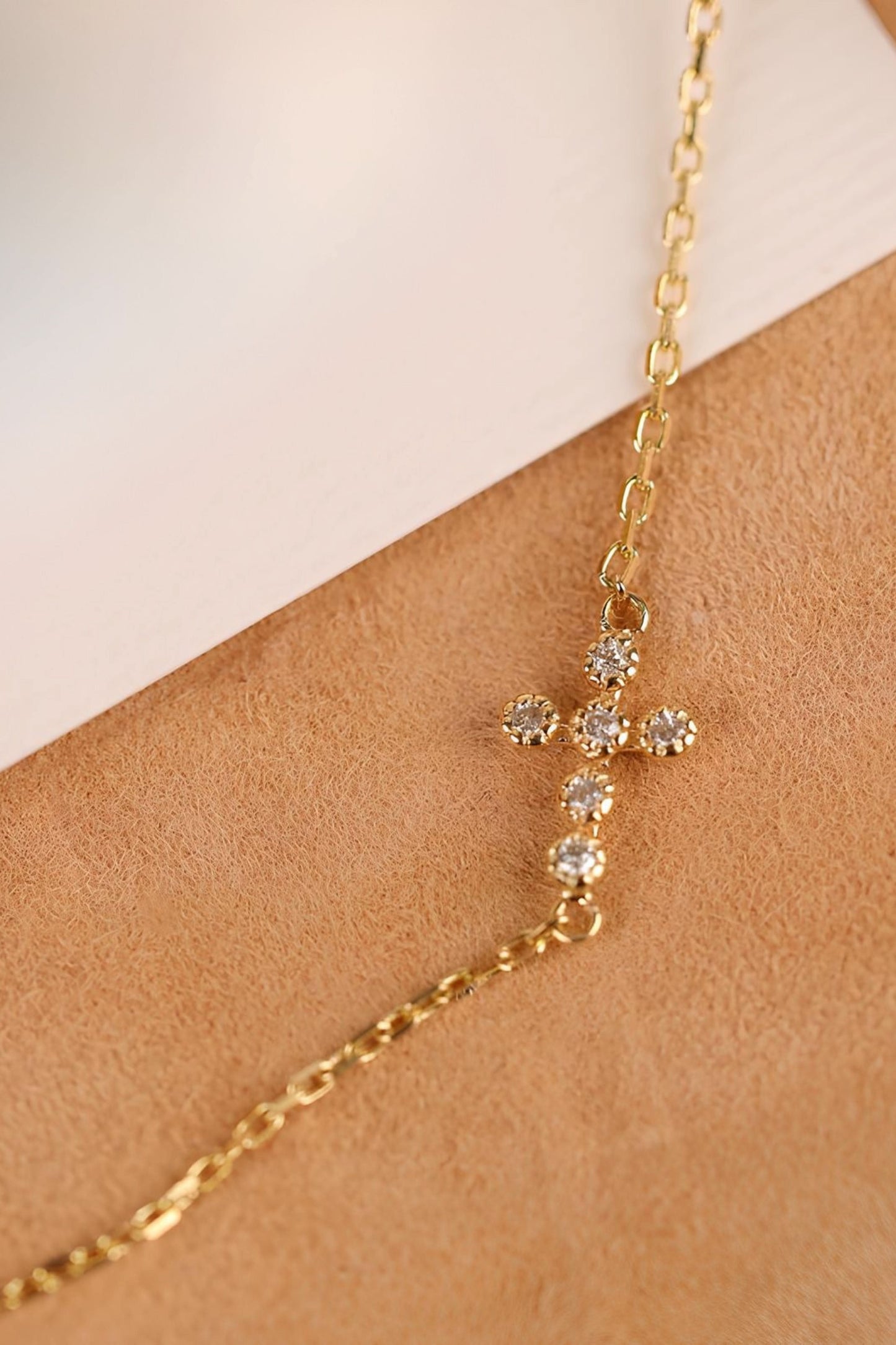Small Diamond Cross Bracelet