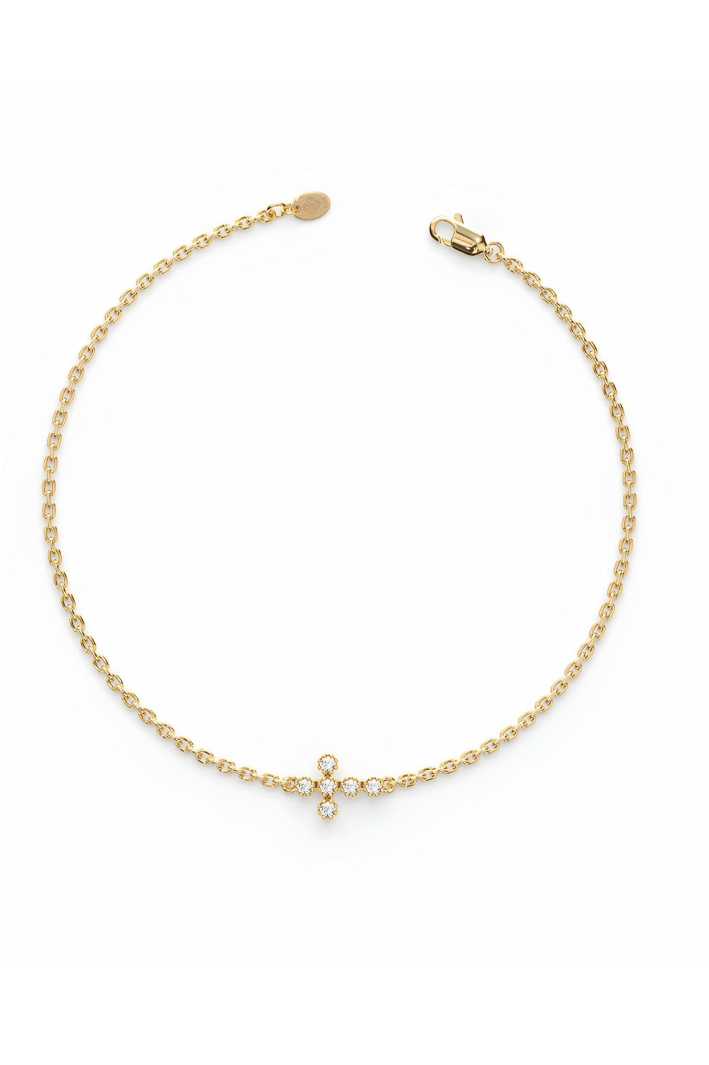 Small Diamond Cross Bracelet