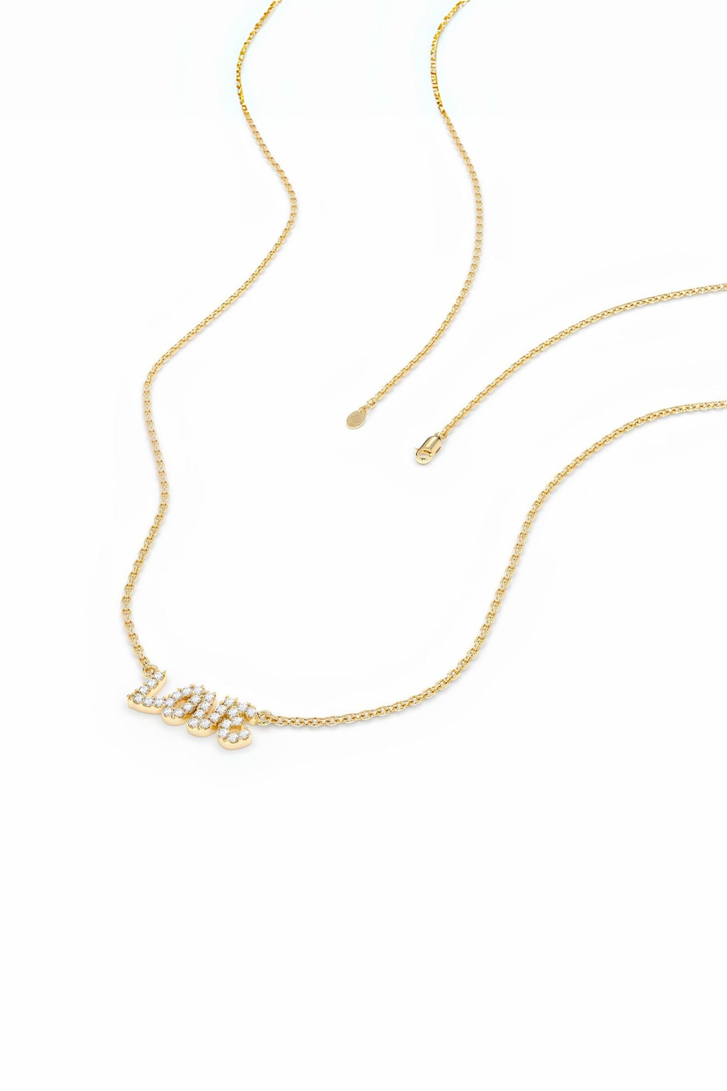 Small Diamond Name Love Necklace