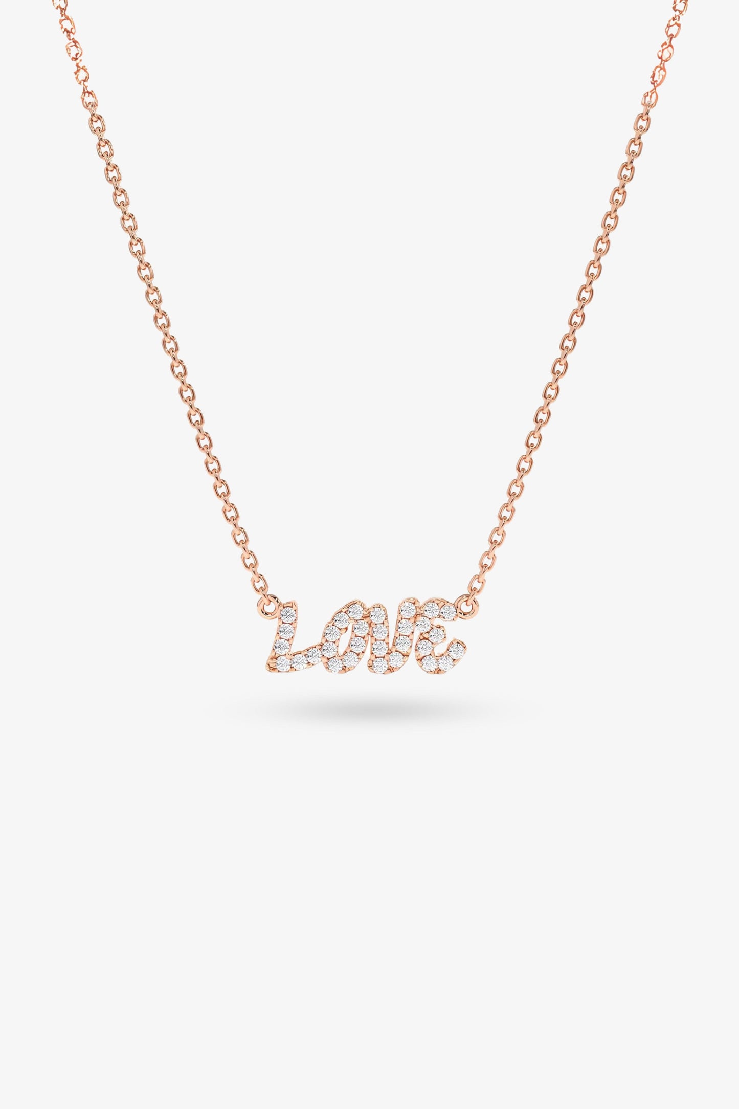 Small Diamond Name Love Necklace