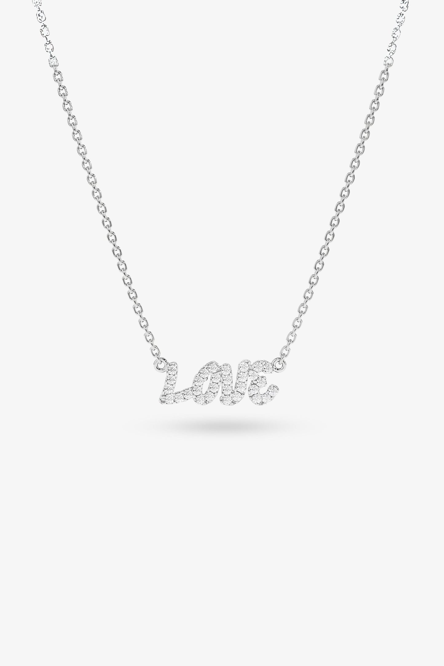 Small Diamond Name Love Necklace