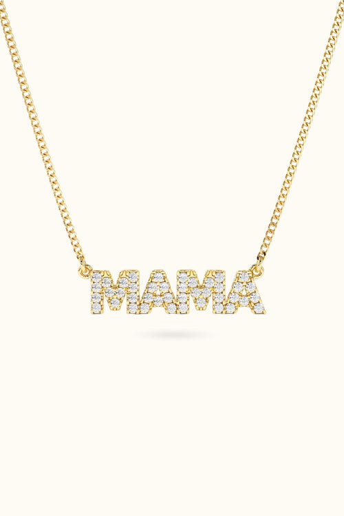 Small Diamond Name Necklace for Mother