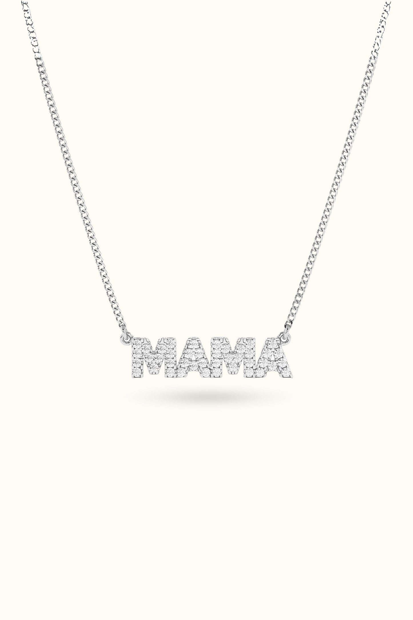 Small Diamond Name Necklace for Mother