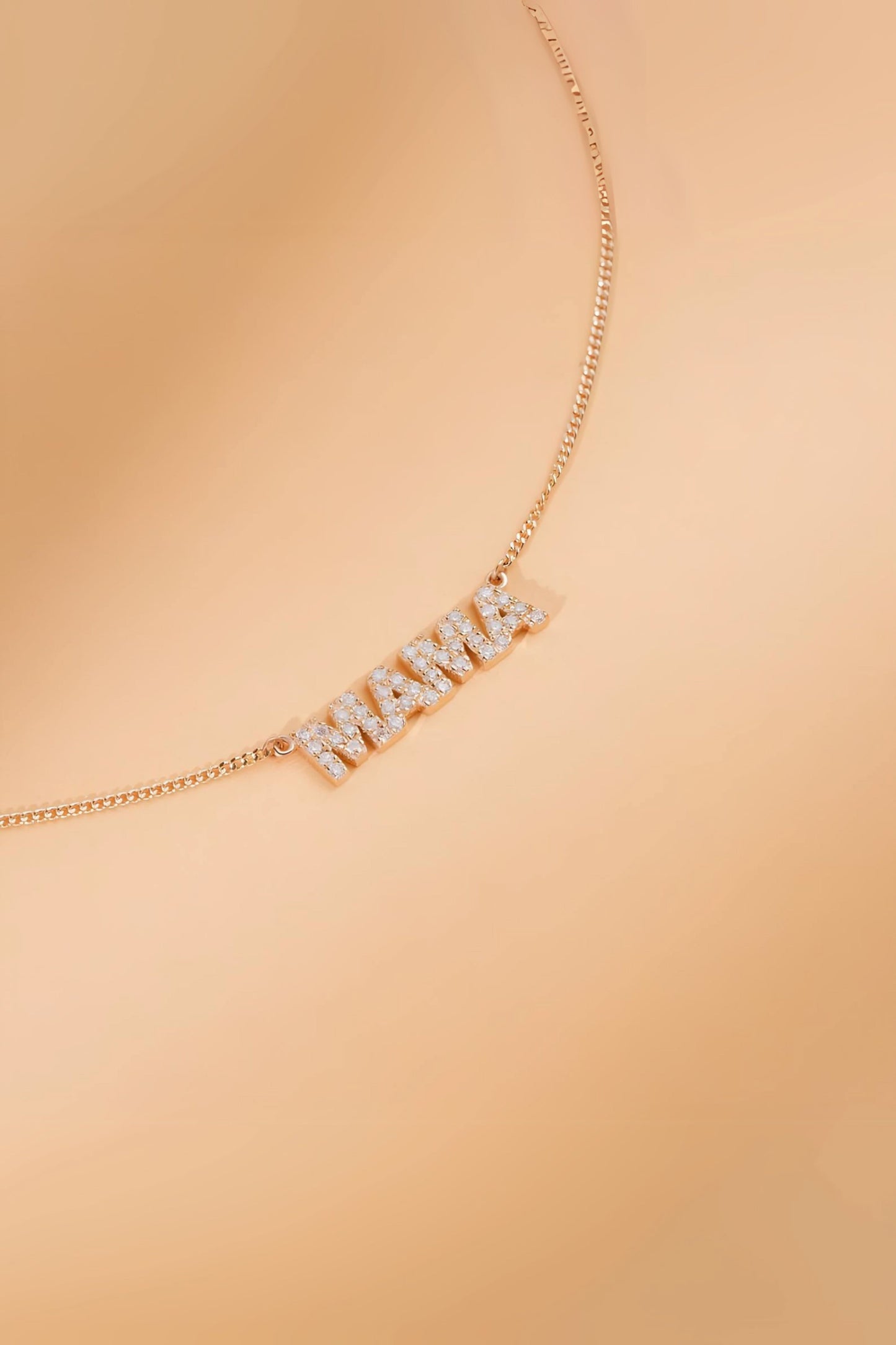 Small Diamond Name Necklace for Mother