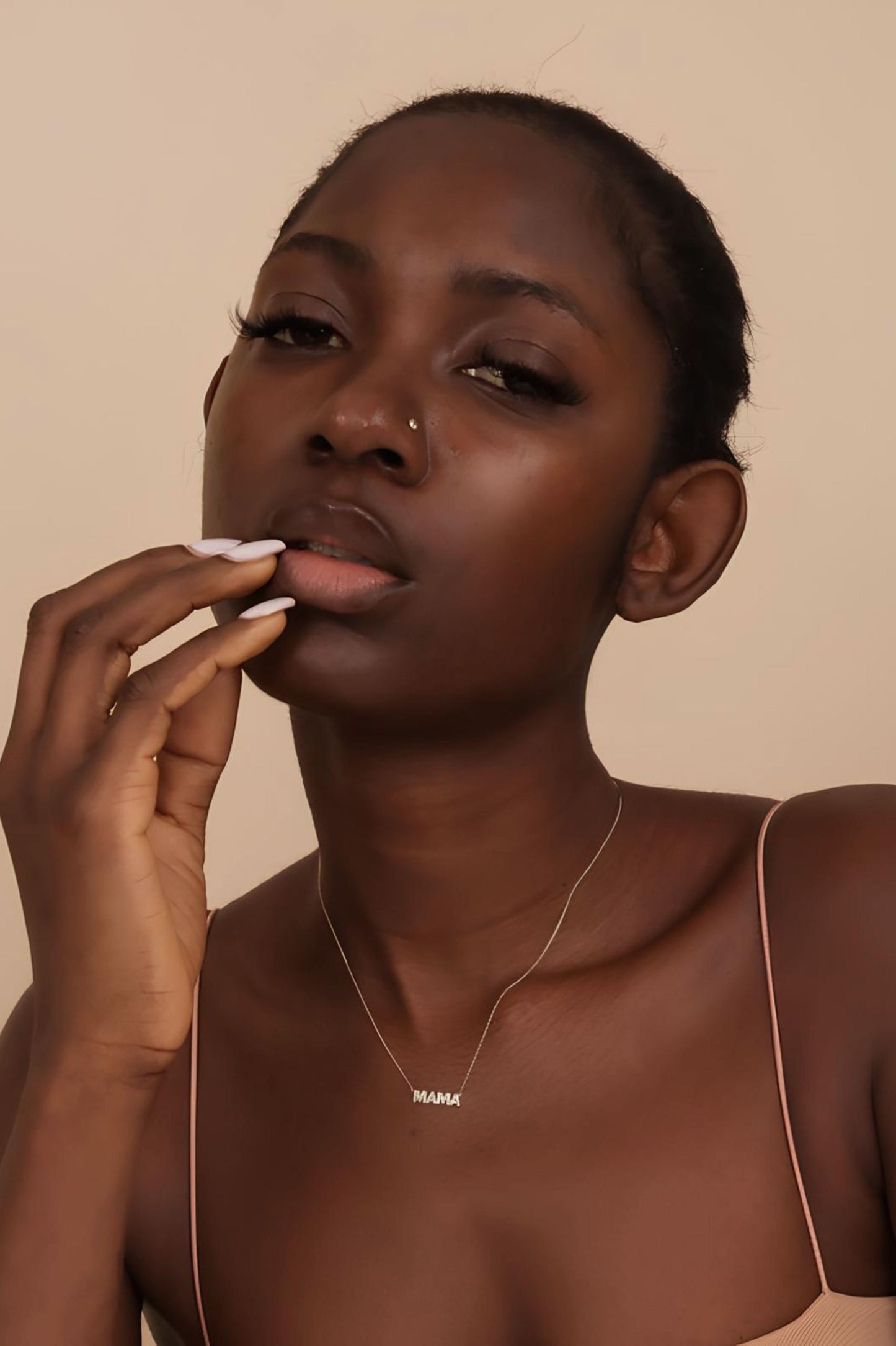 Small Diamond Name Necklace for Mother