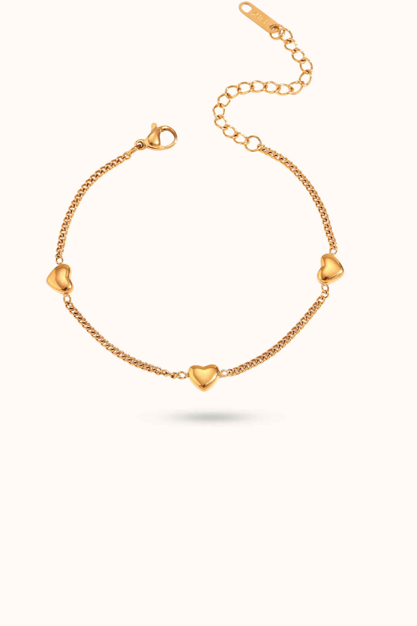 Small heart side chain Bracelet