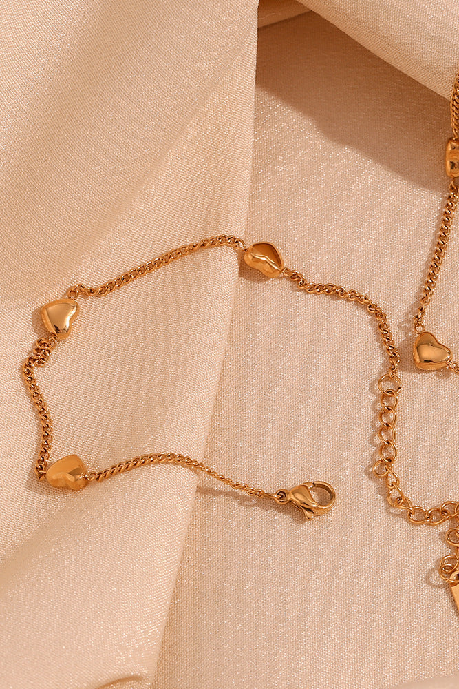 Small heart side chain Bracelet