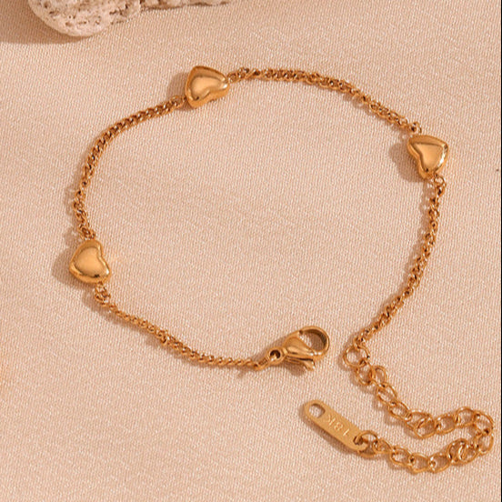 Small heart side chain Bracelet