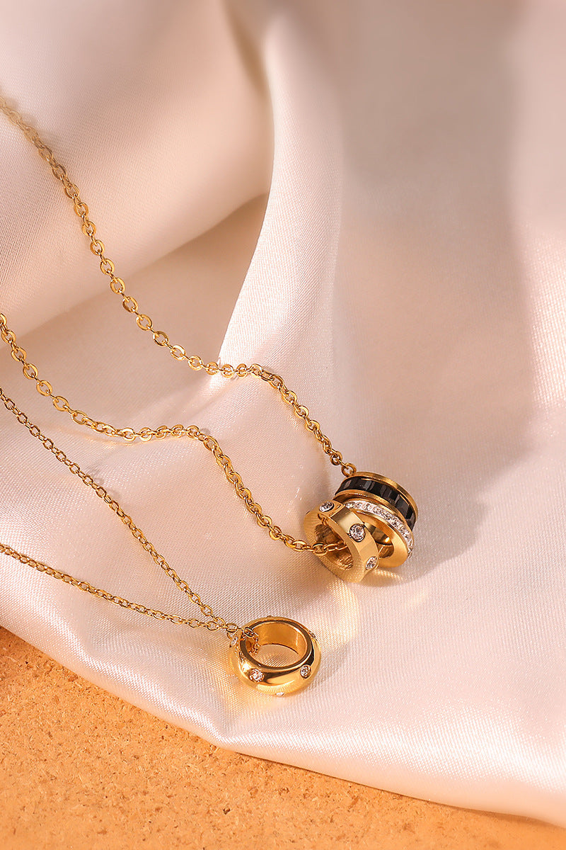 Hoop Diamond Pendant Necklace