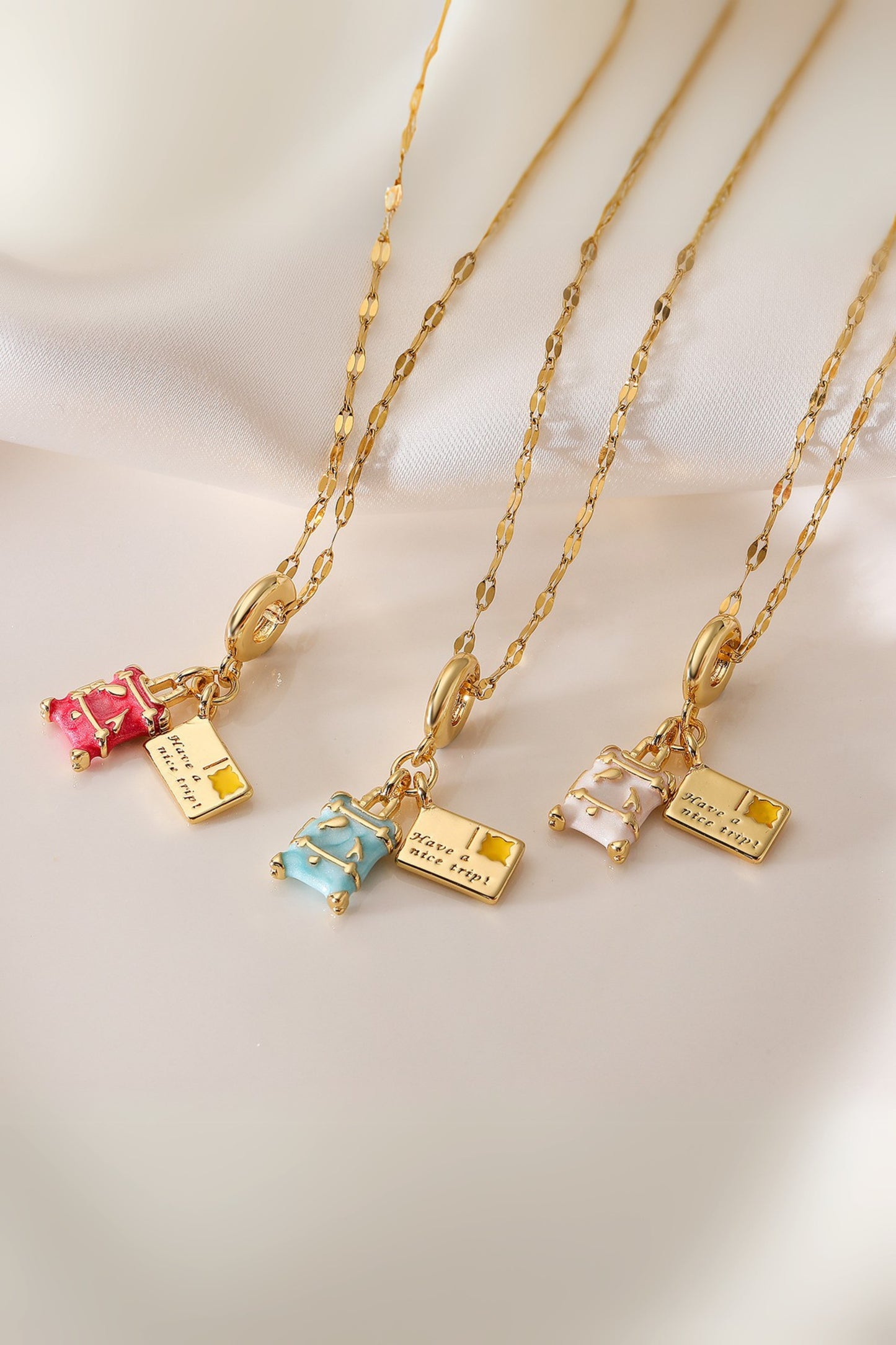 Stamp Postcard Pendant Necklace