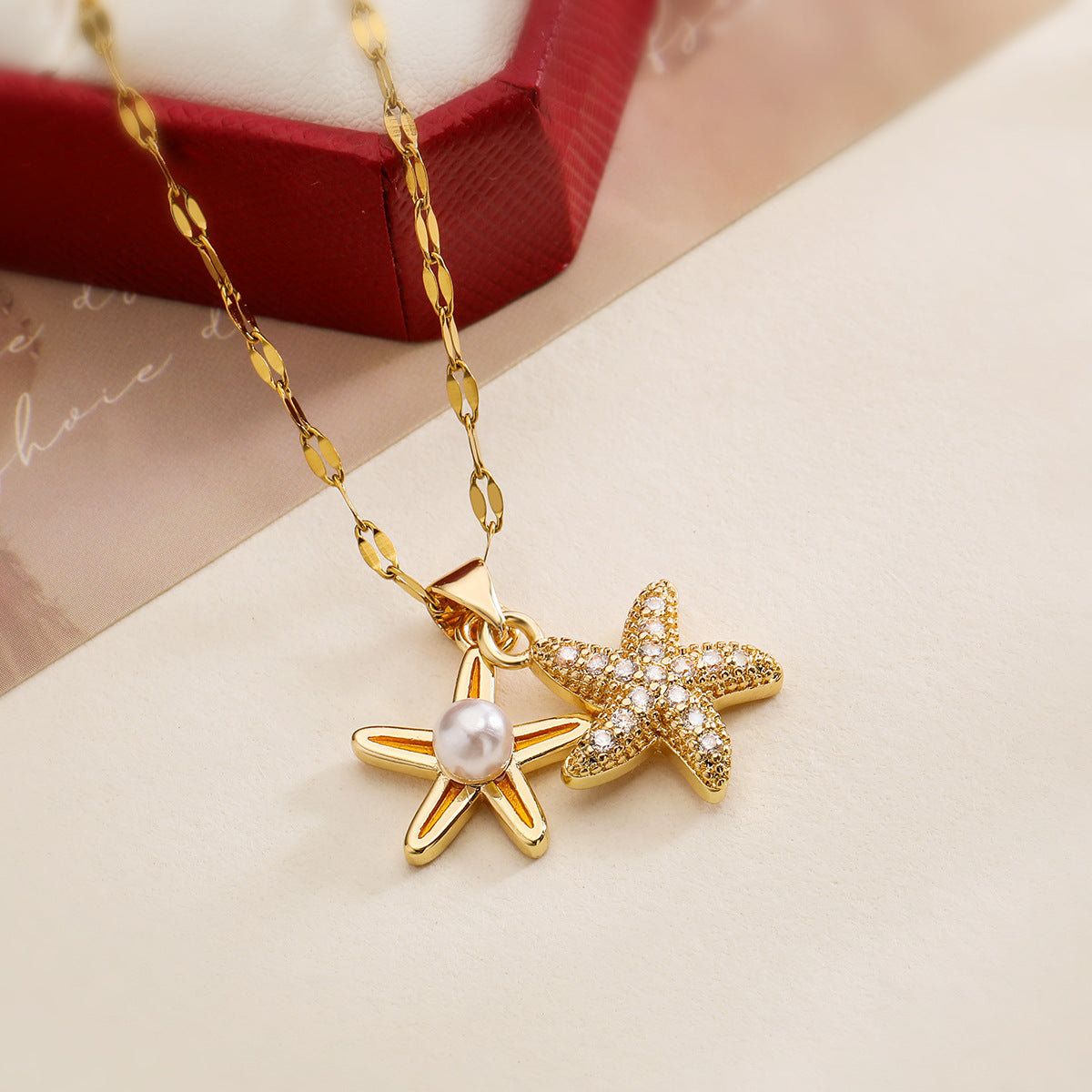Starfish Pearl Necklace