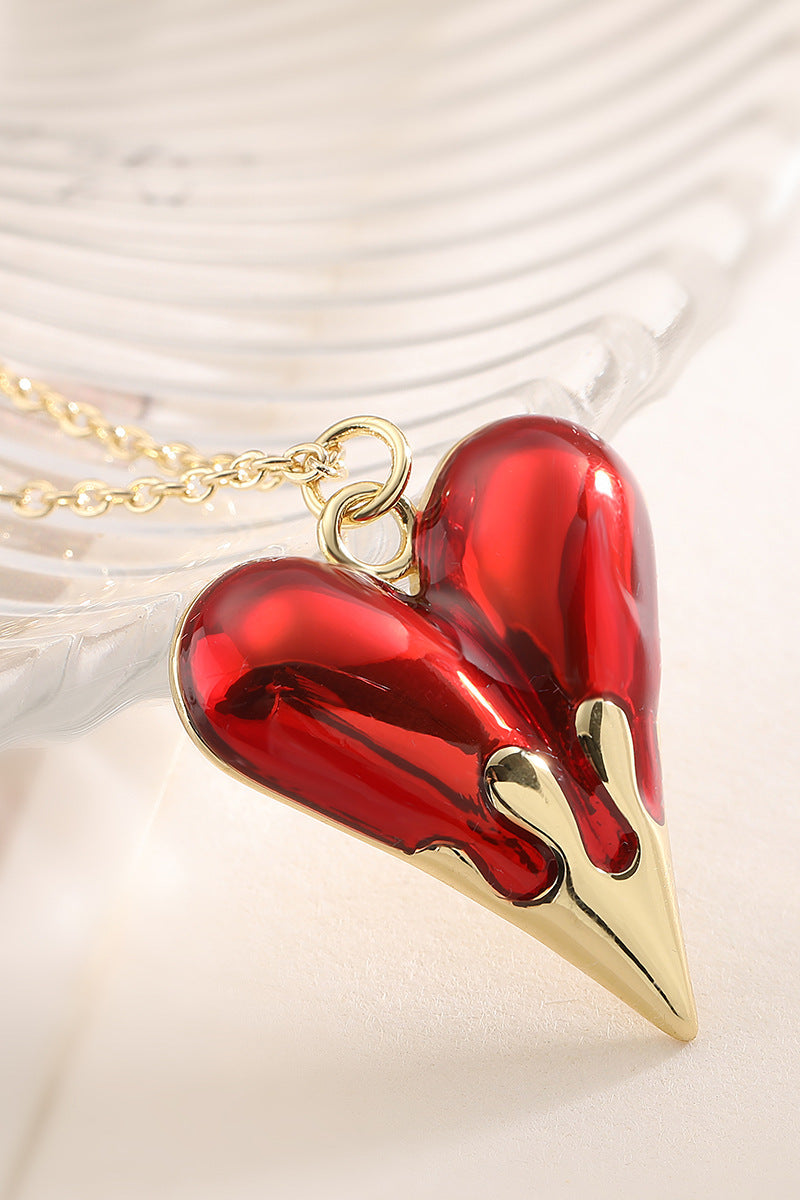 Teardrop Heart Pendant Necklace